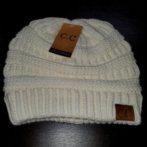 Solid White Classic CC Beanie